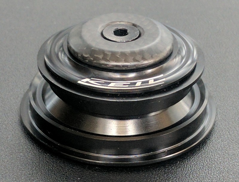 Adapter Steuersatz für 1 1/8 Zoll Gabeln in Tapered Rahmen (55mm) schwarz Leichtkraft GmbH