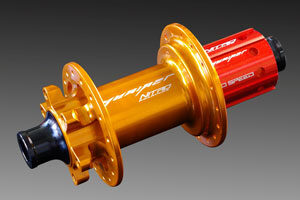 MTB Flansch Hinterradnabe gold